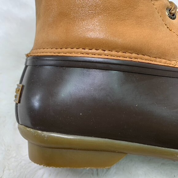 Sperry STS85527 Women’s Brown Leather Duck Boots Size 7 - Picture 8 of 16